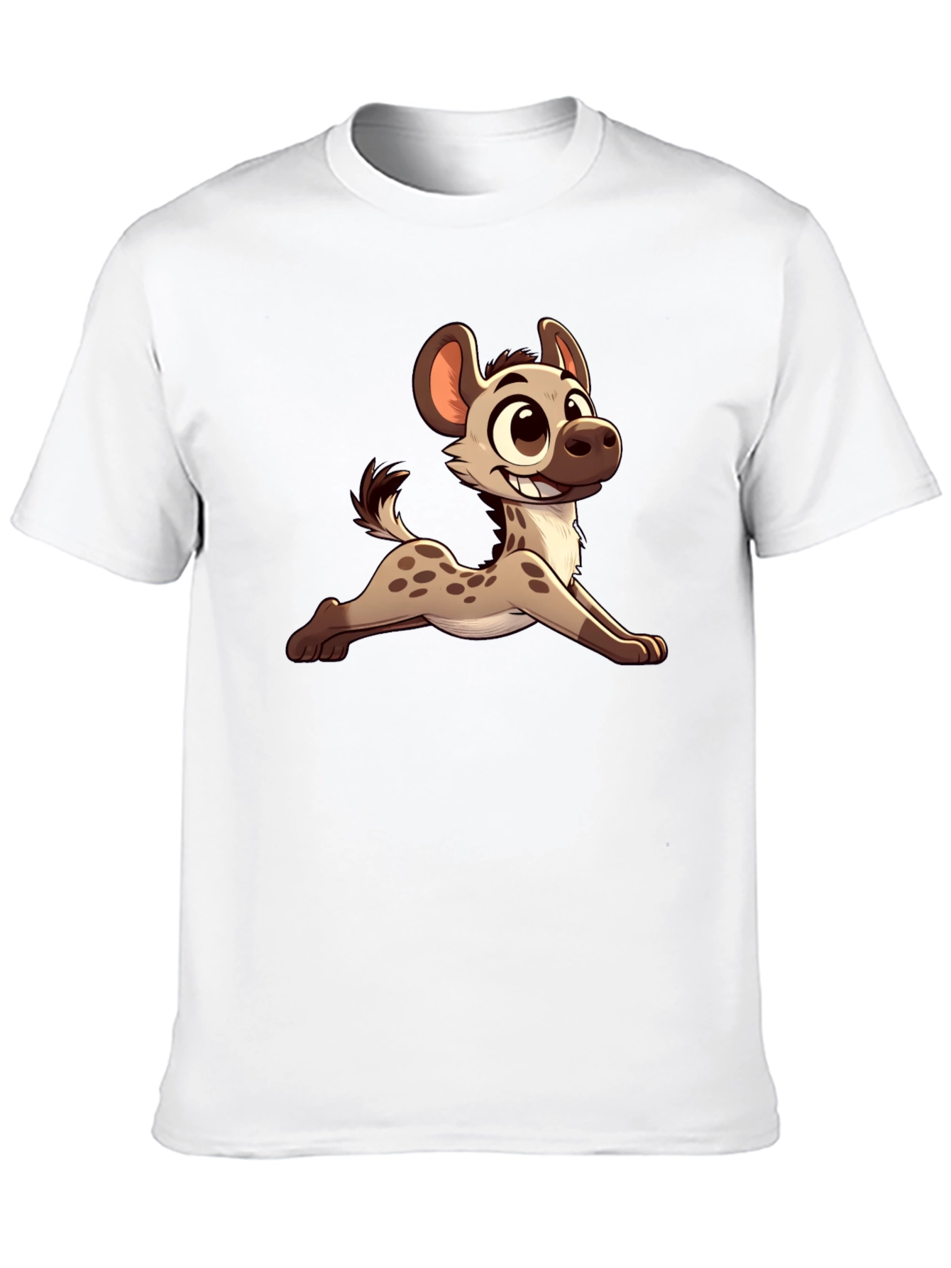 Cartoon Hyena Black T-Shirt