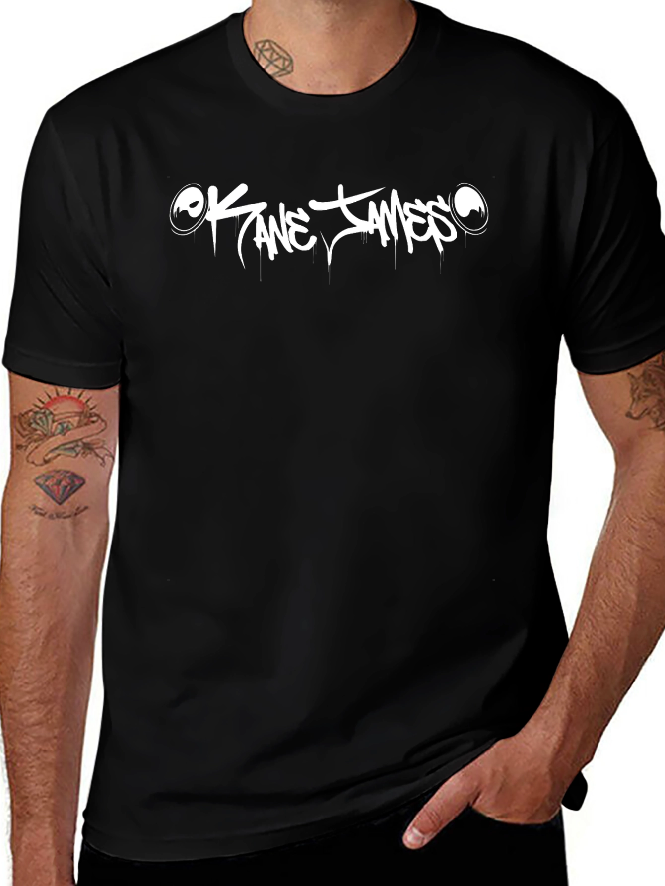 Kane James Graphic Black T-Shirt