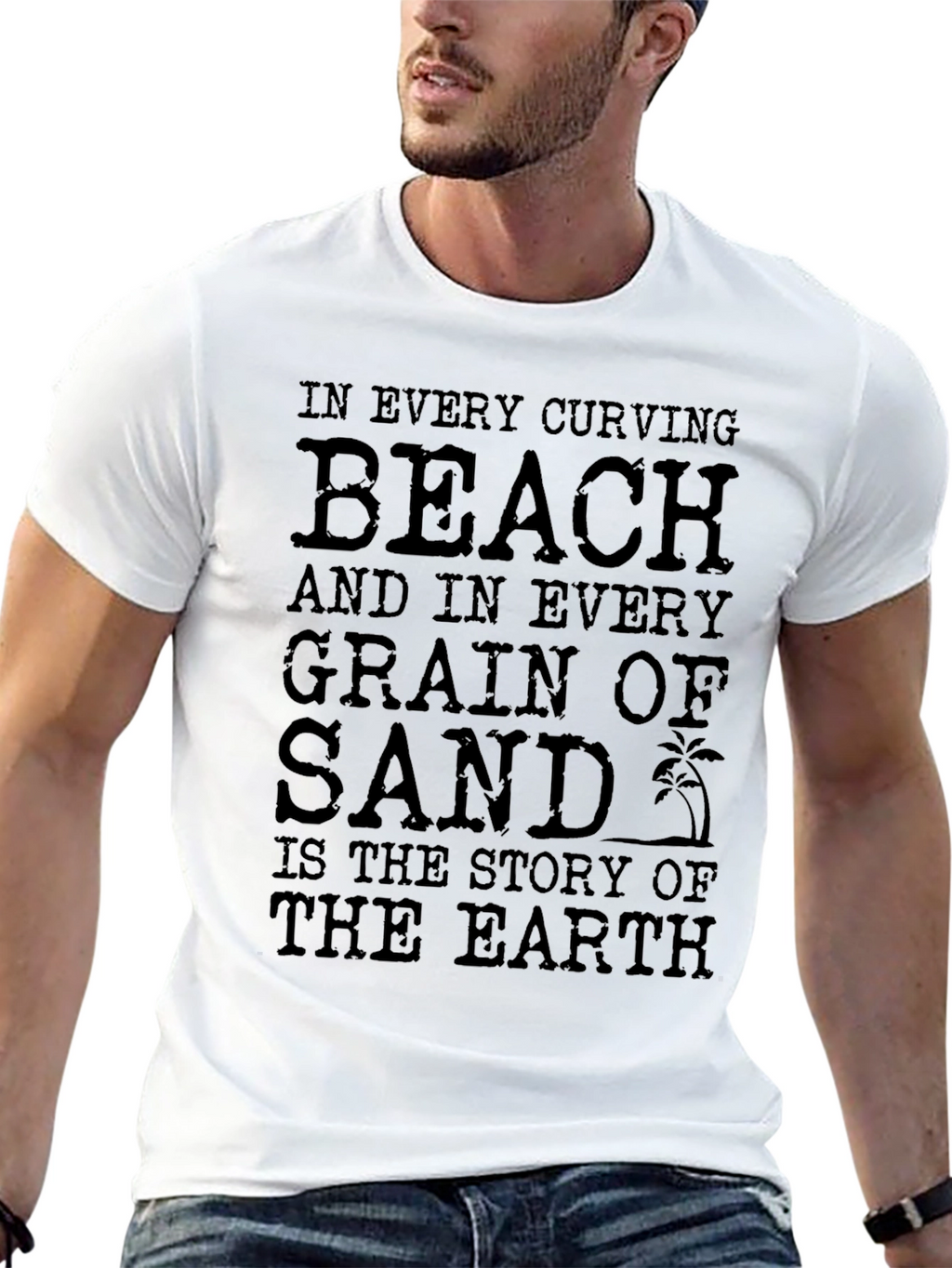 Beach and Sand Story Graphic T-Shirt