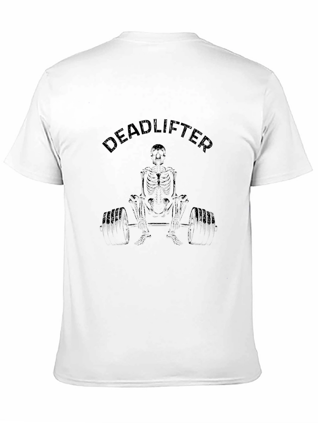 Deadlifter Skeleton Graphic Tee - Black Cotton T-Shirt