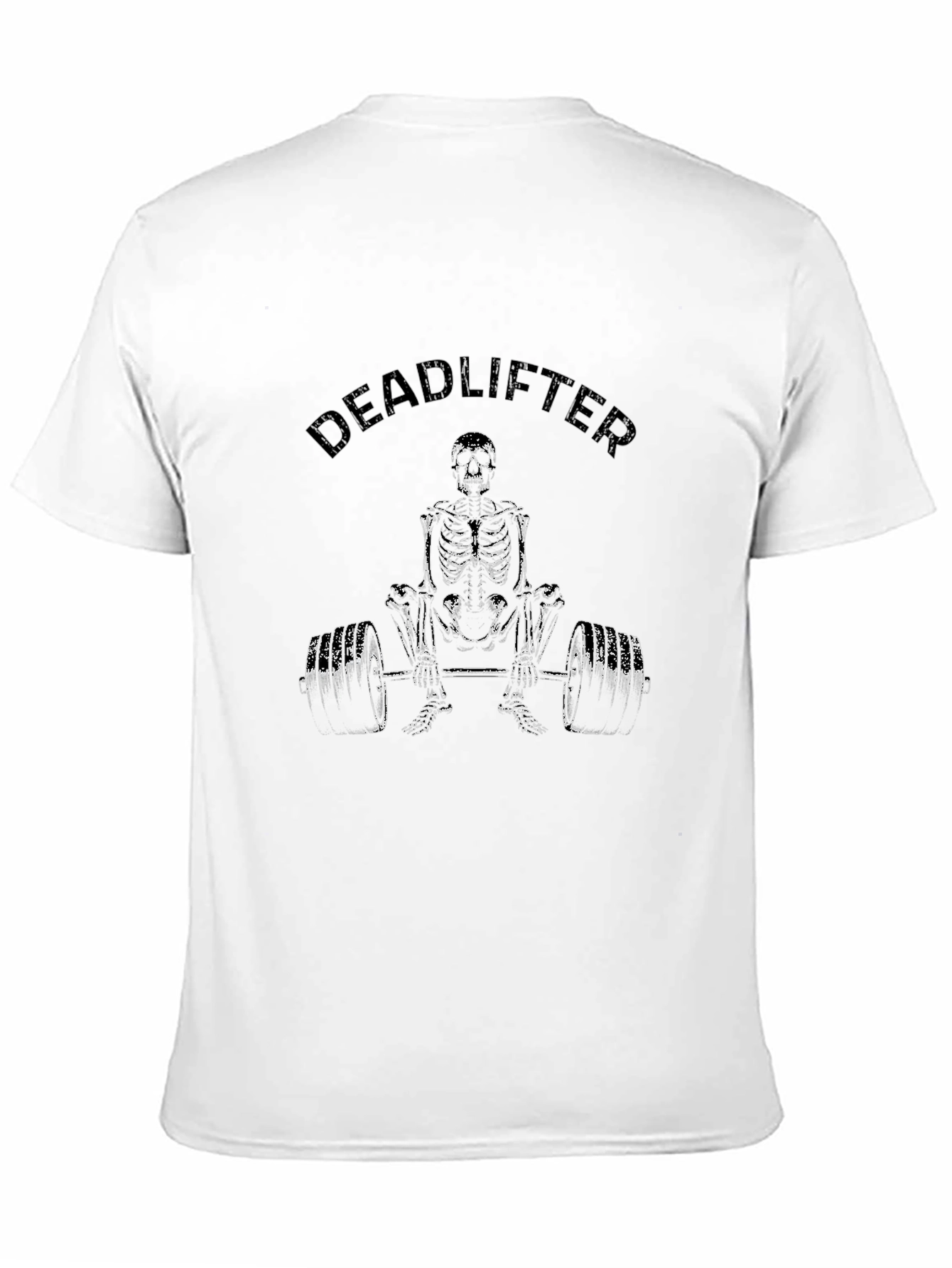 Deadlifter Skeleton Graphic Tee - Black Cotton T-Shirt