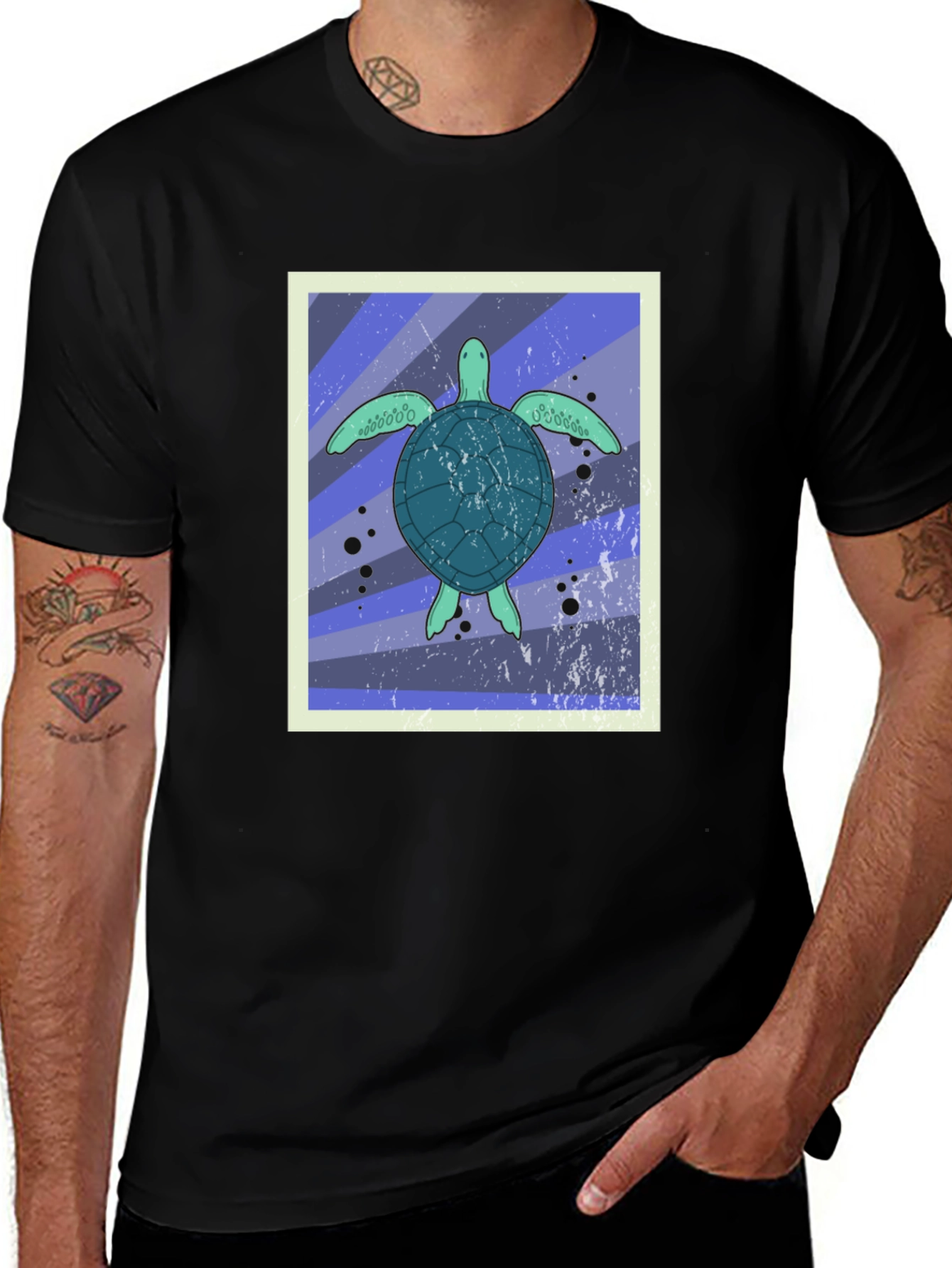 Turtle Graphic Tee - Vintage Style