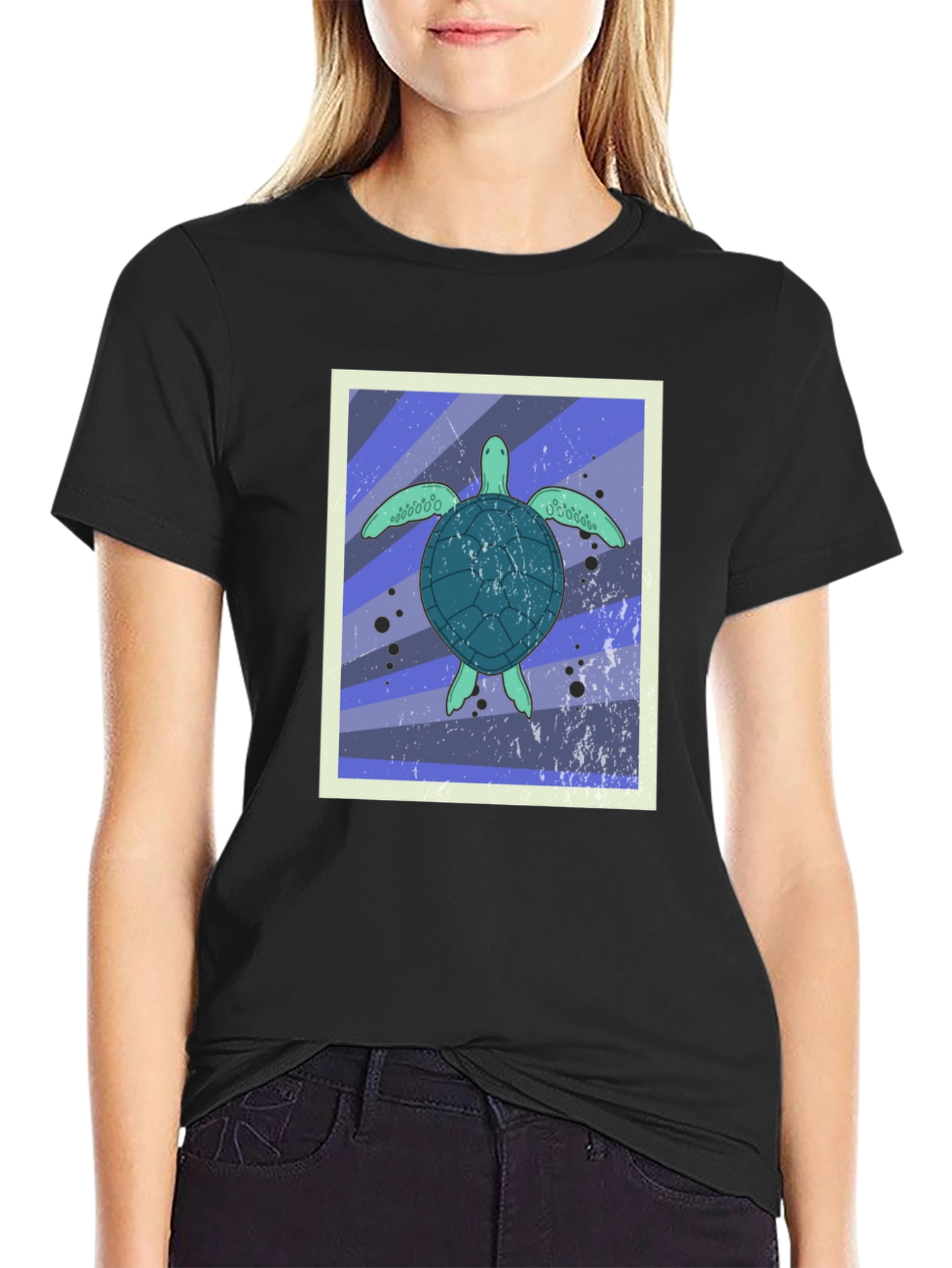 Turtle Graphic Tee - Vintage Style