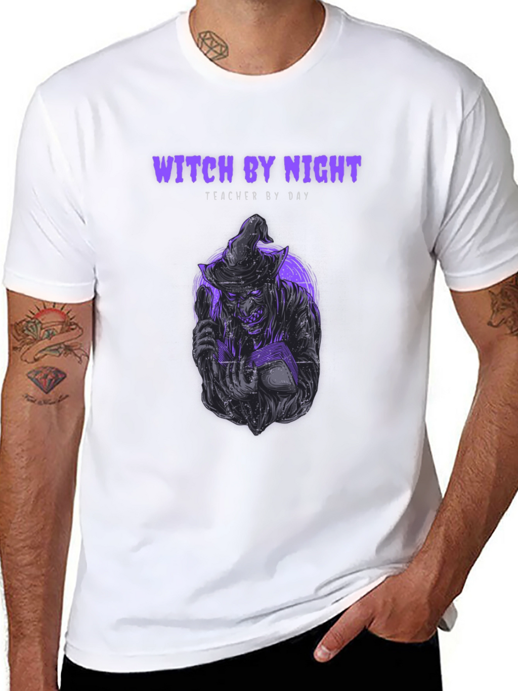 Witch By Night Teacher By Day T-Shirt
