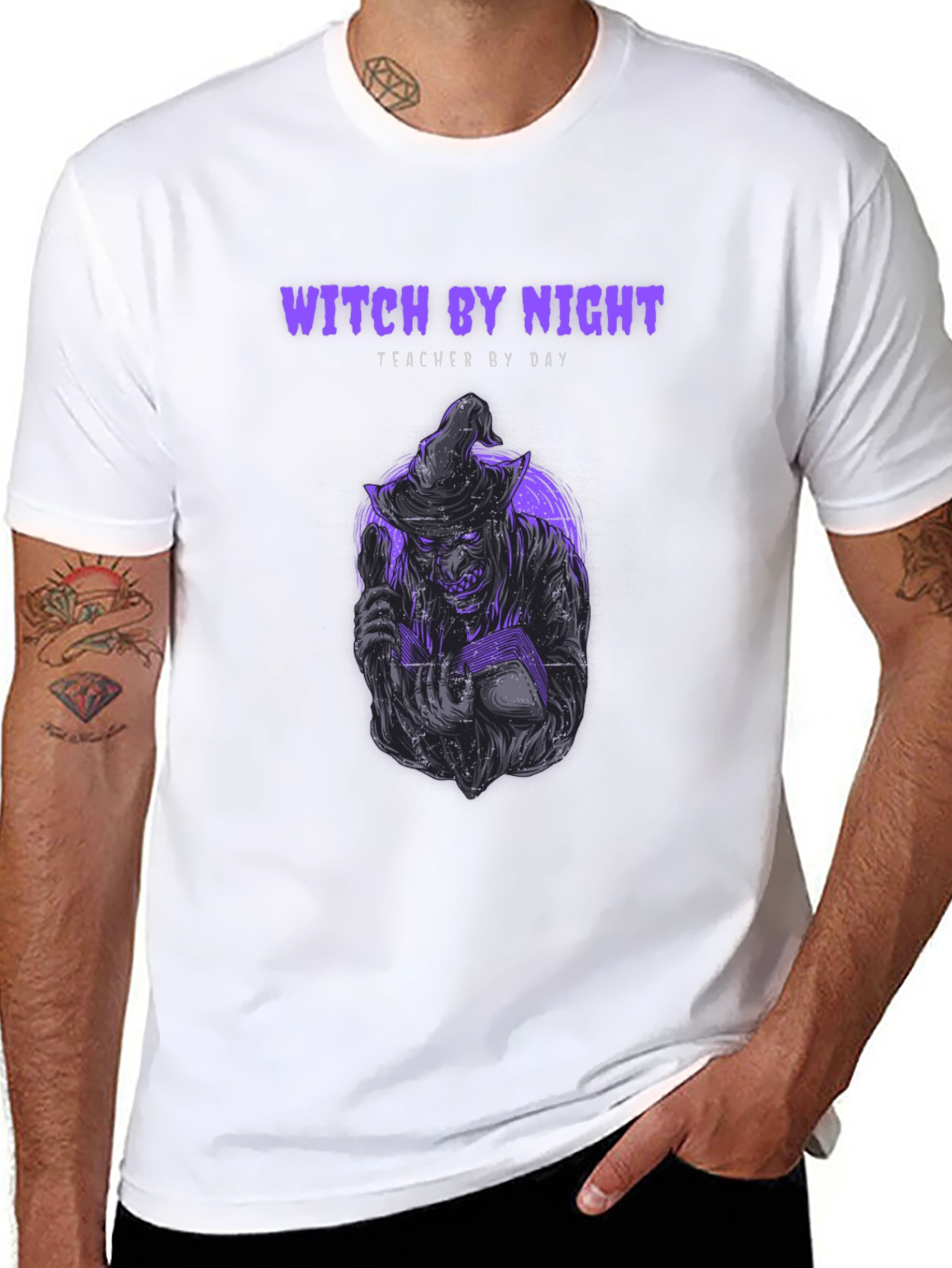 Witch By Night Teacher By Day T-Shirt