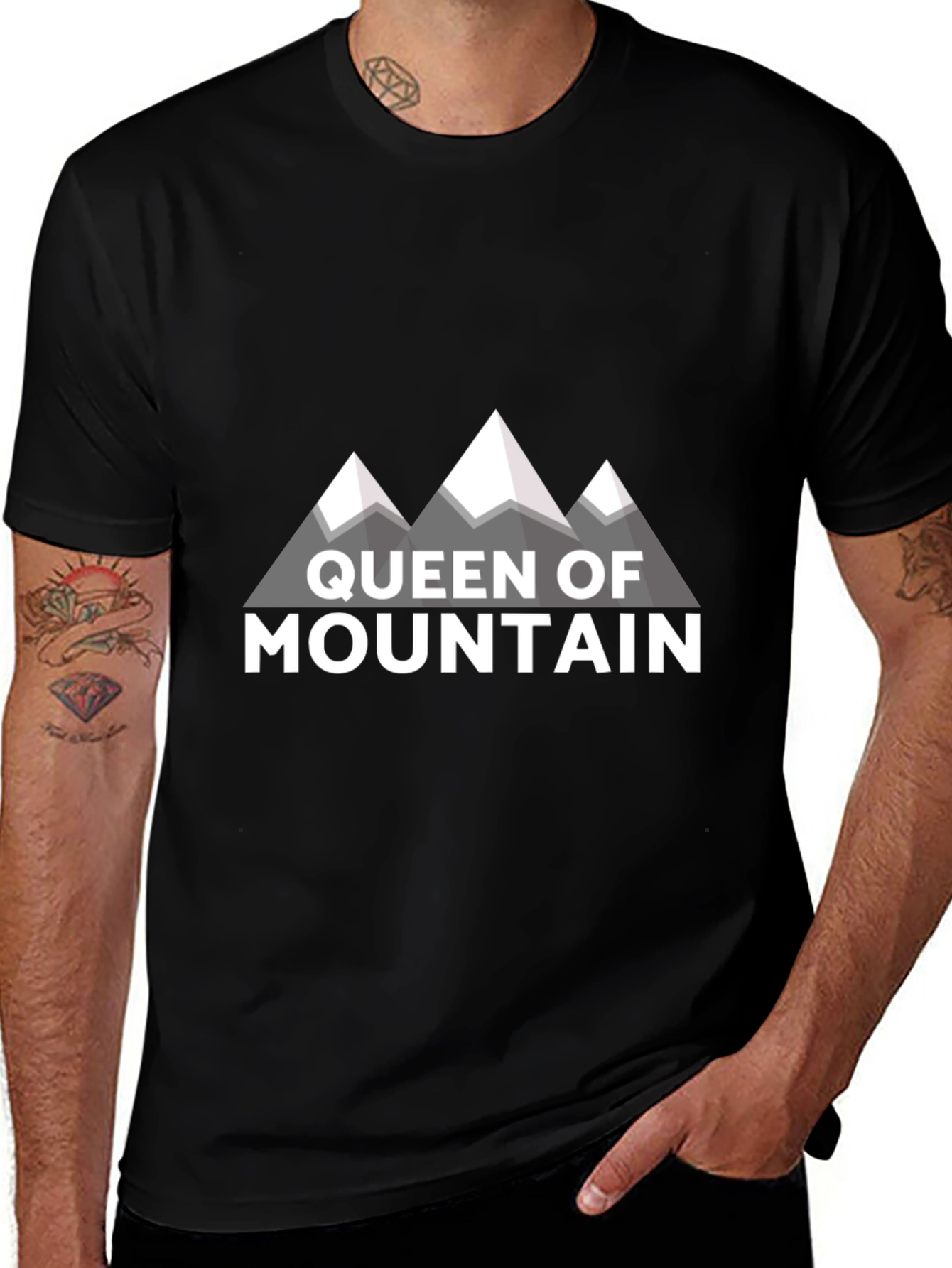 Queen of Mountain Graphic Tee - Black