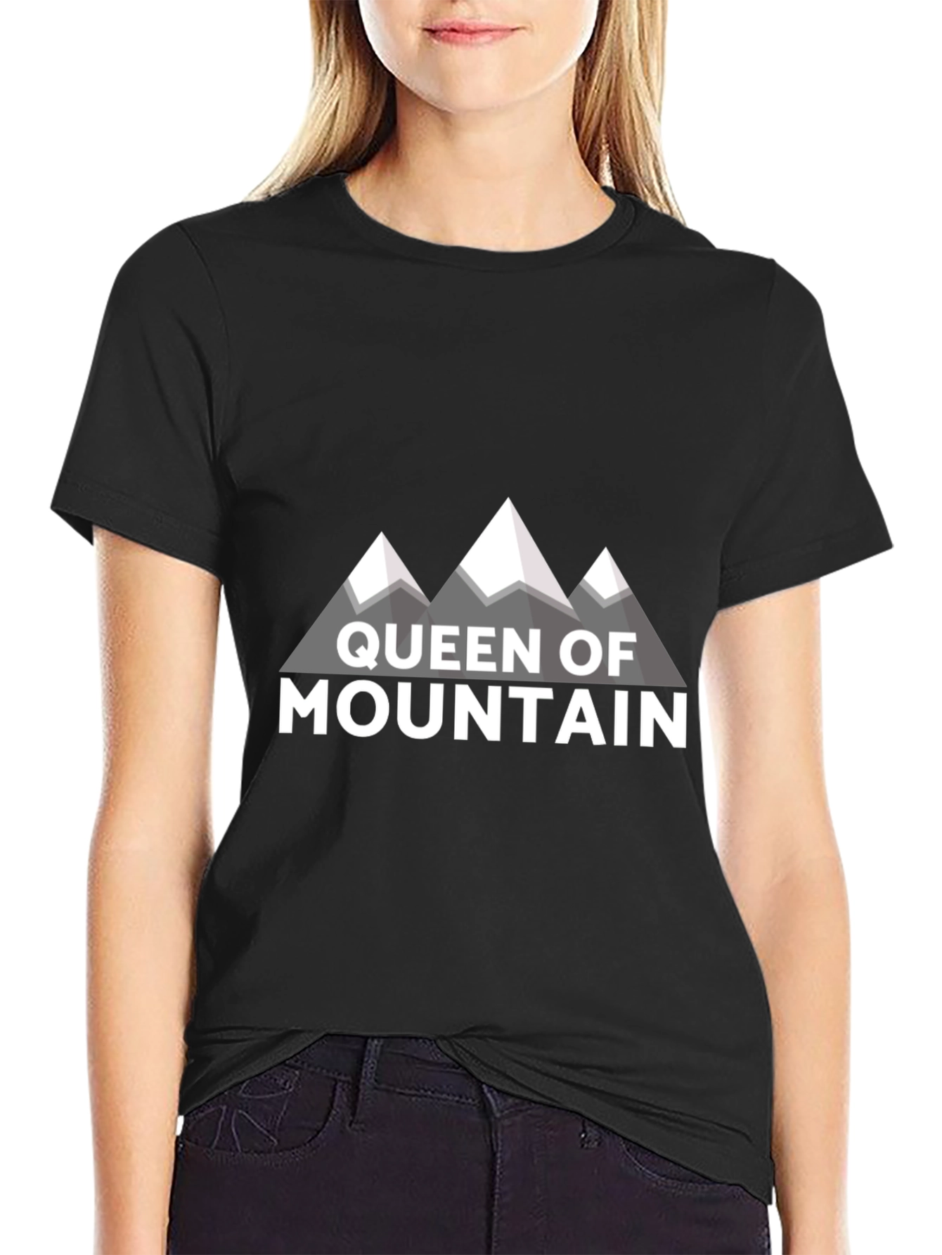 Queen of Mountain Graphic Tee - Black