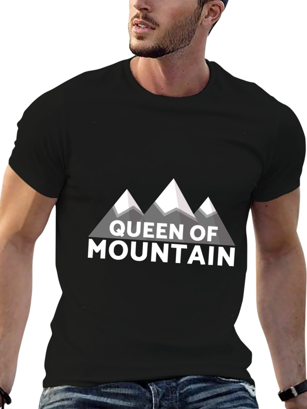 Queen of Mountain Graphic Tee - Black