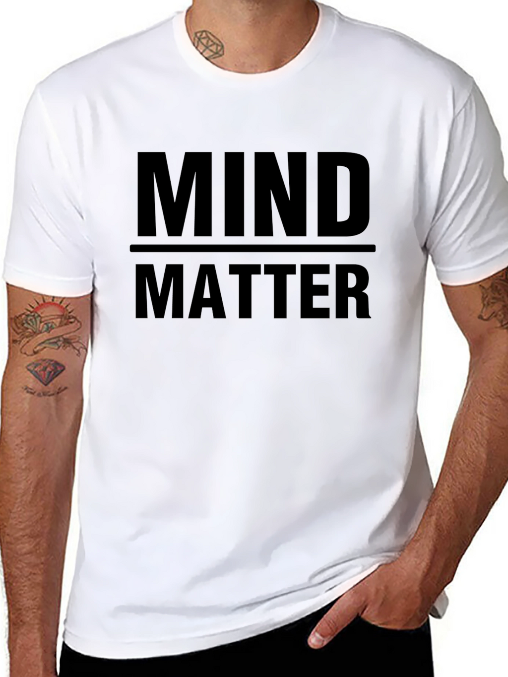 Mind Over Matter Black Graphic Tee Shirt