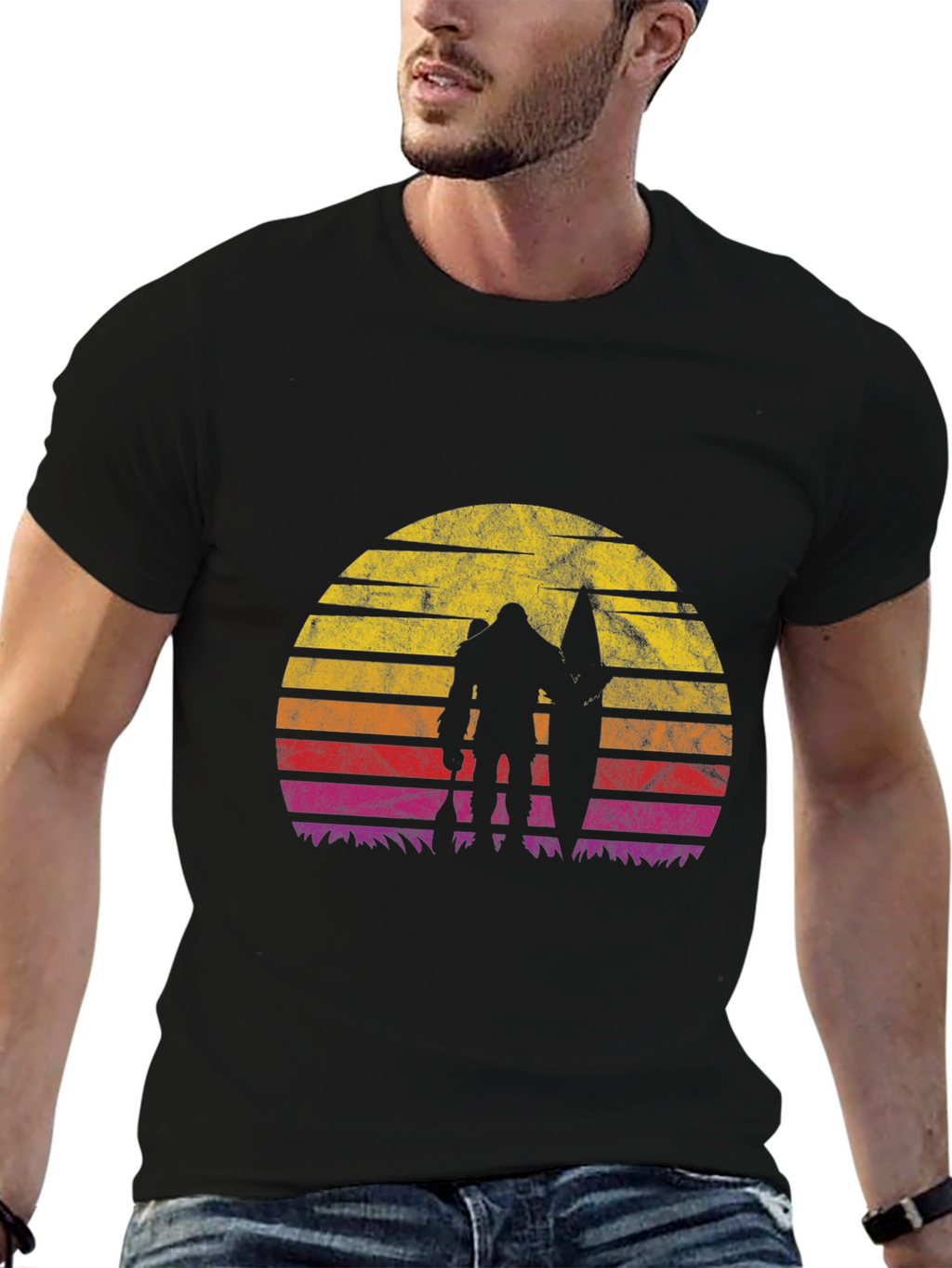 Retro Bigfoot Surfer T-Shirt