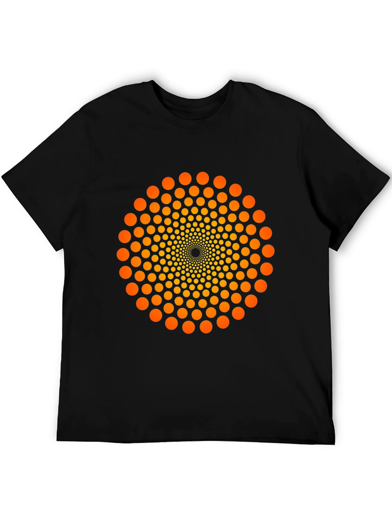 Geometric Dot Swirl T-Shirt - Eye-Catching Design