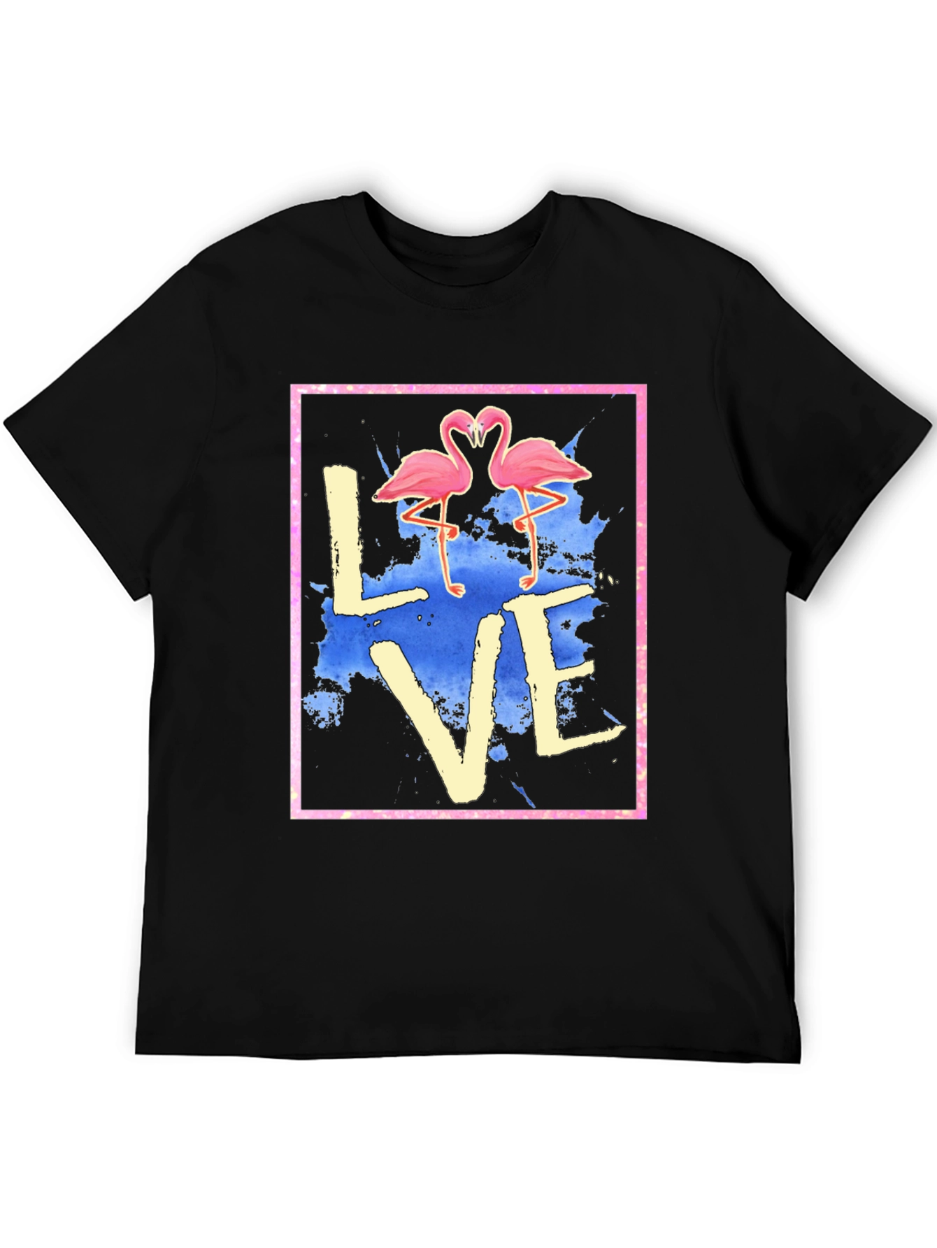 Flamingo Love Graphic Tee - Trendy T-Shirt
