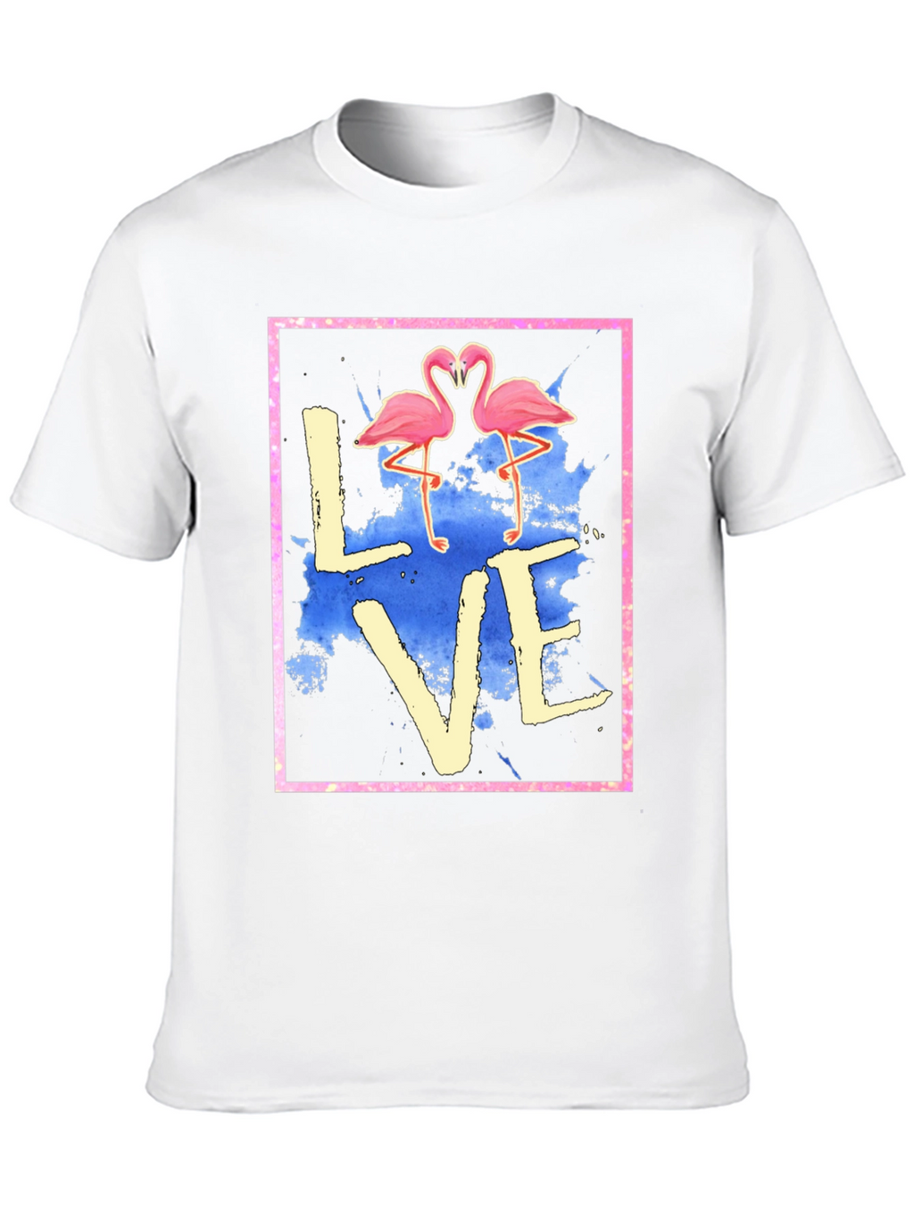 Flamingo Love Graphic Tee - Trendy T-Shirt