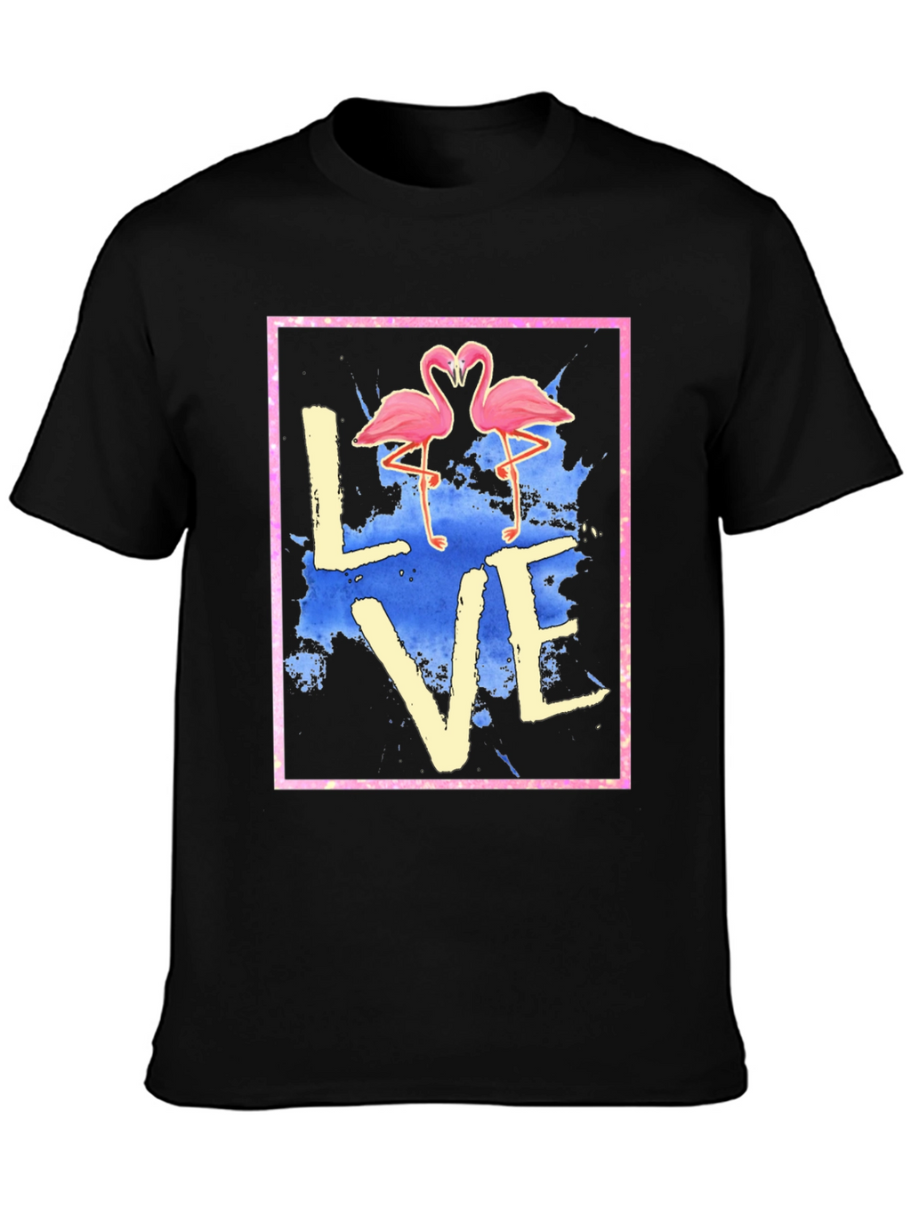Flamingo Love Graphic Tee - Trendy T-Shirt