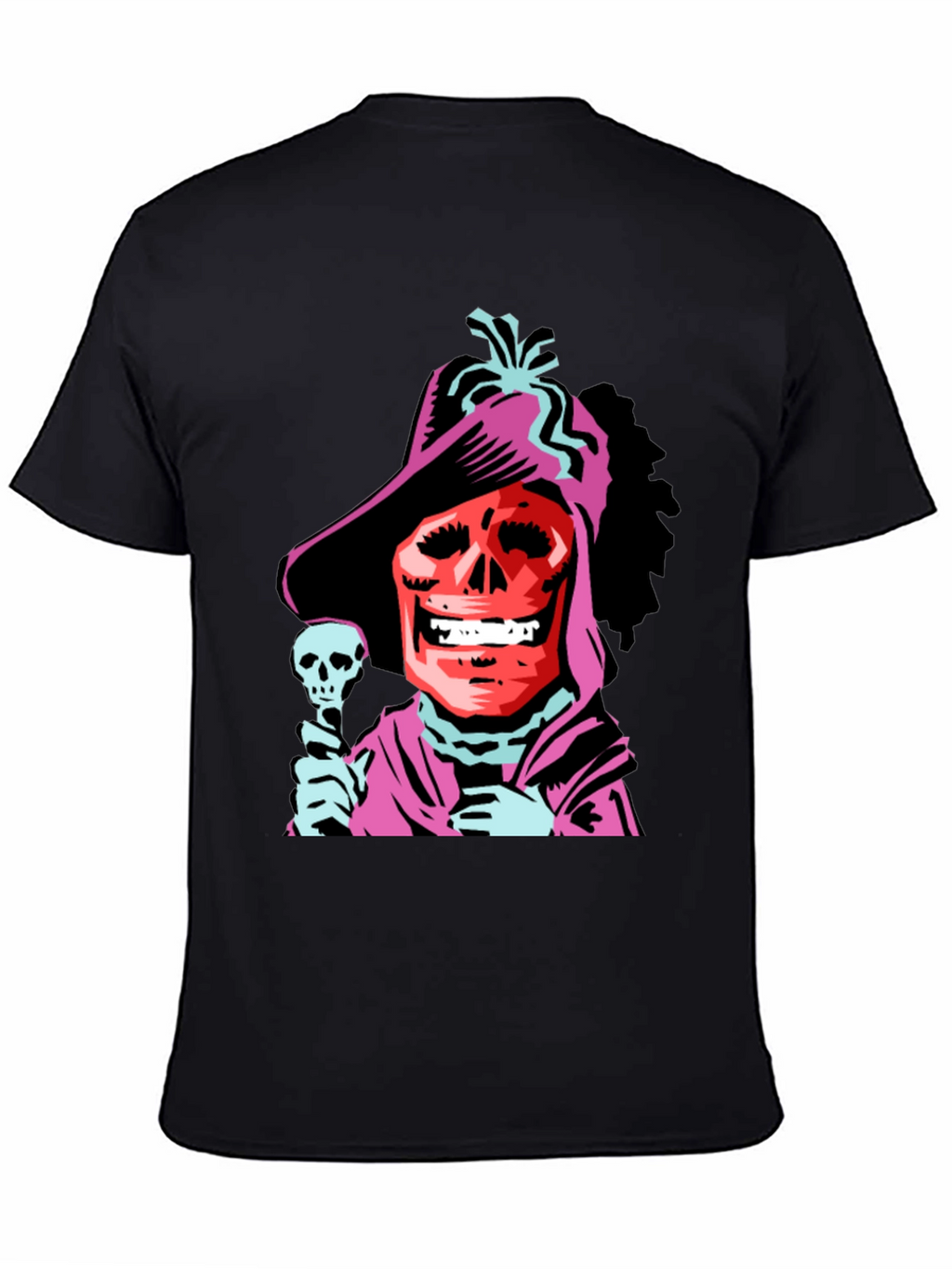 Skull Character Black Graphic Tee