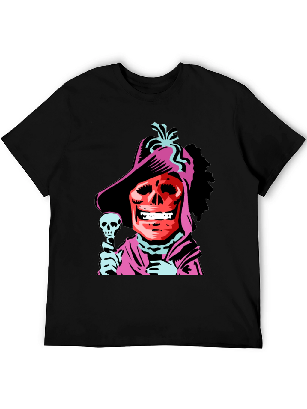Skull Character Black Graphic Tee