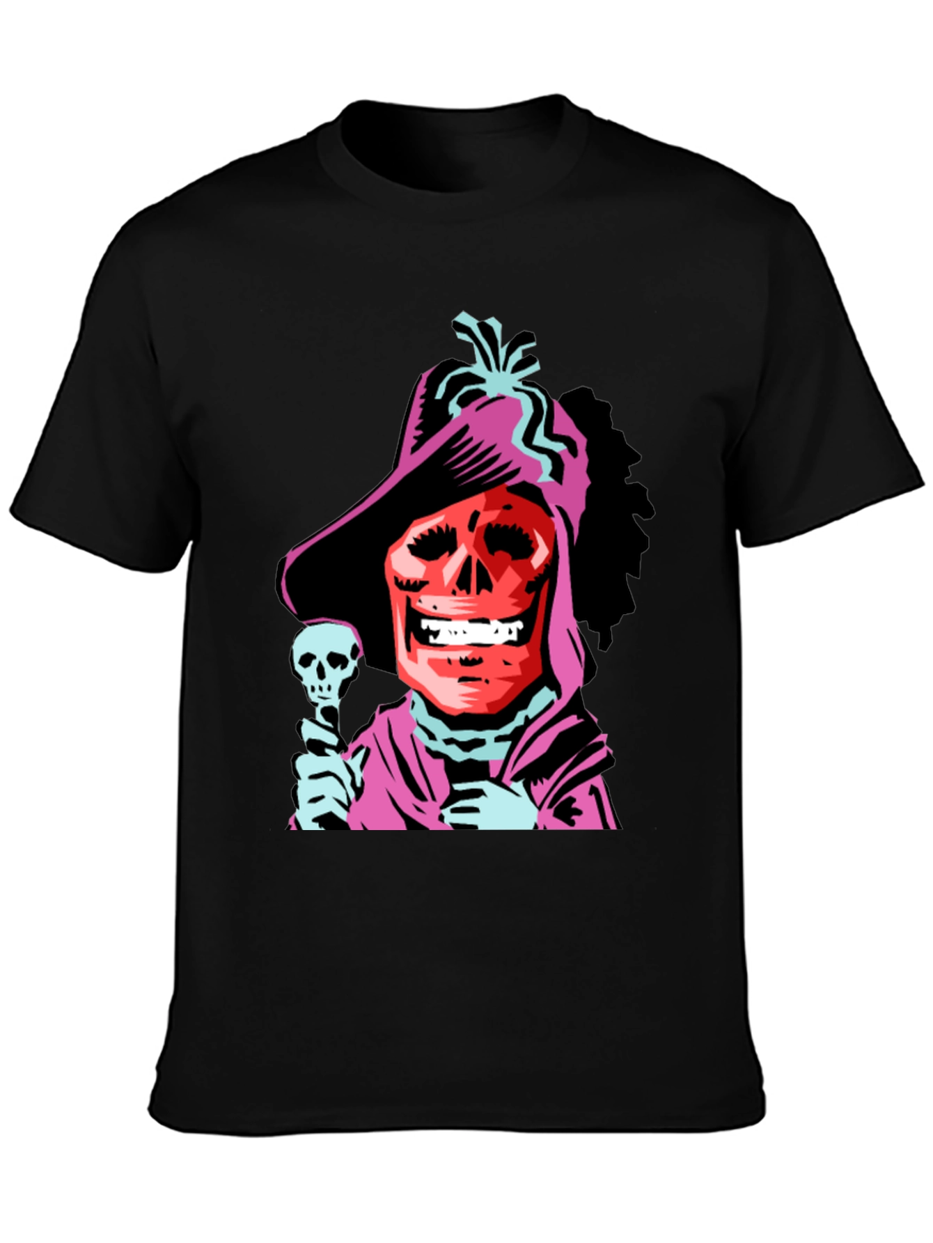 Skull Character Black Graphic Tee