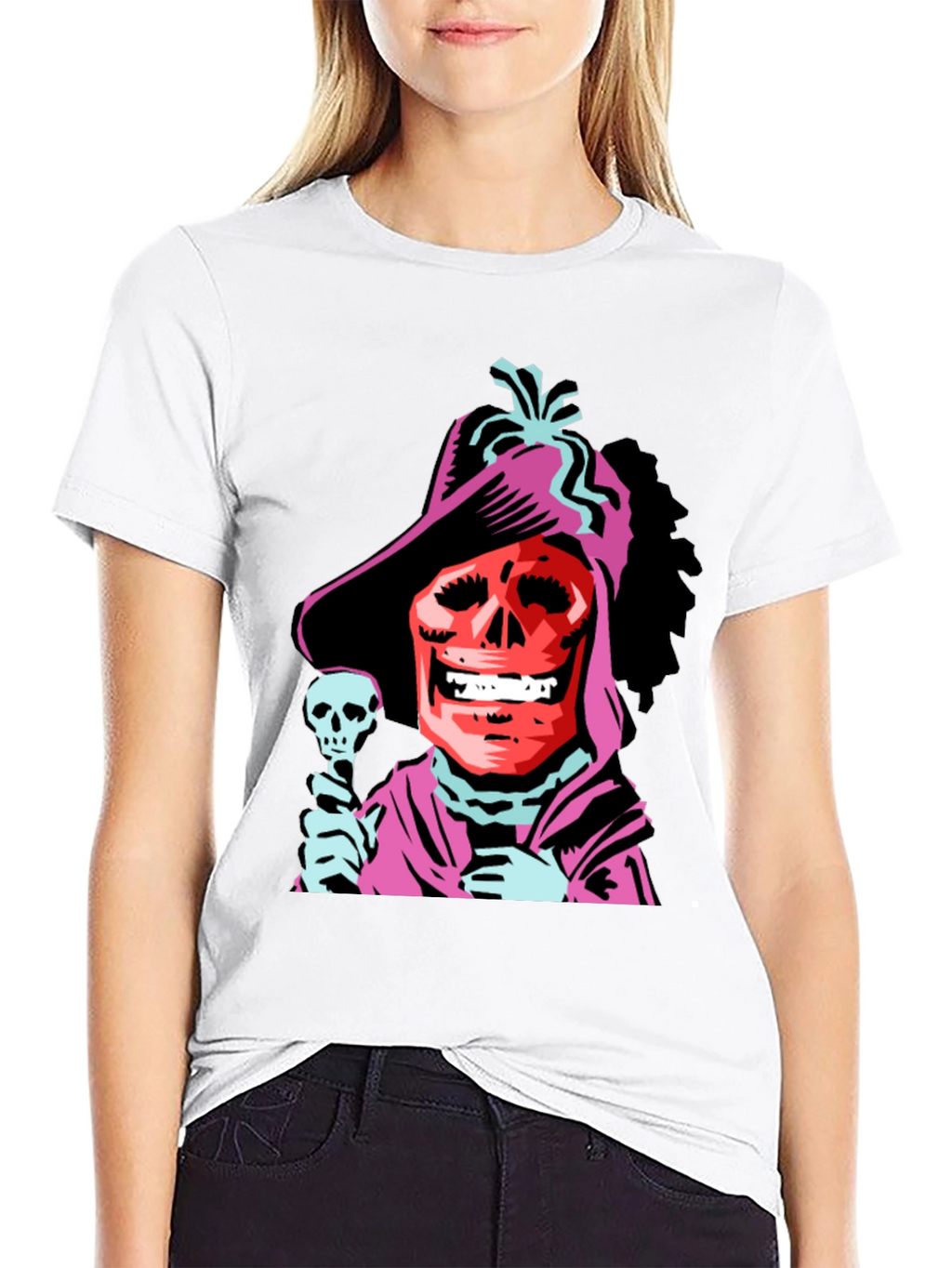 Skull Character Black Graphic Tee