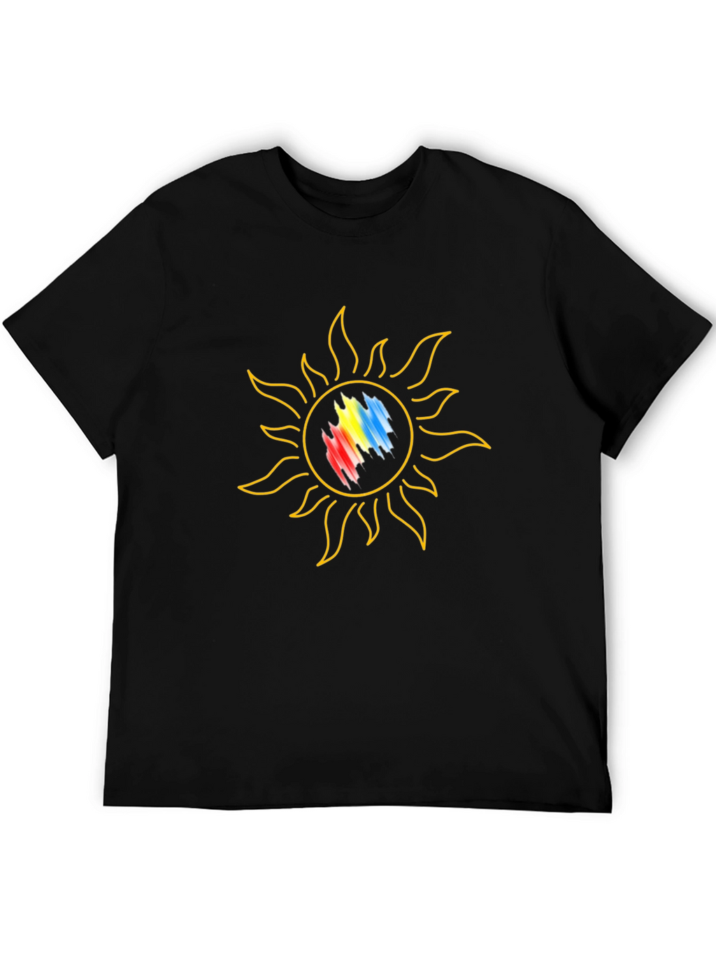 Sun Graphic Tee - Black Cotton Comfort