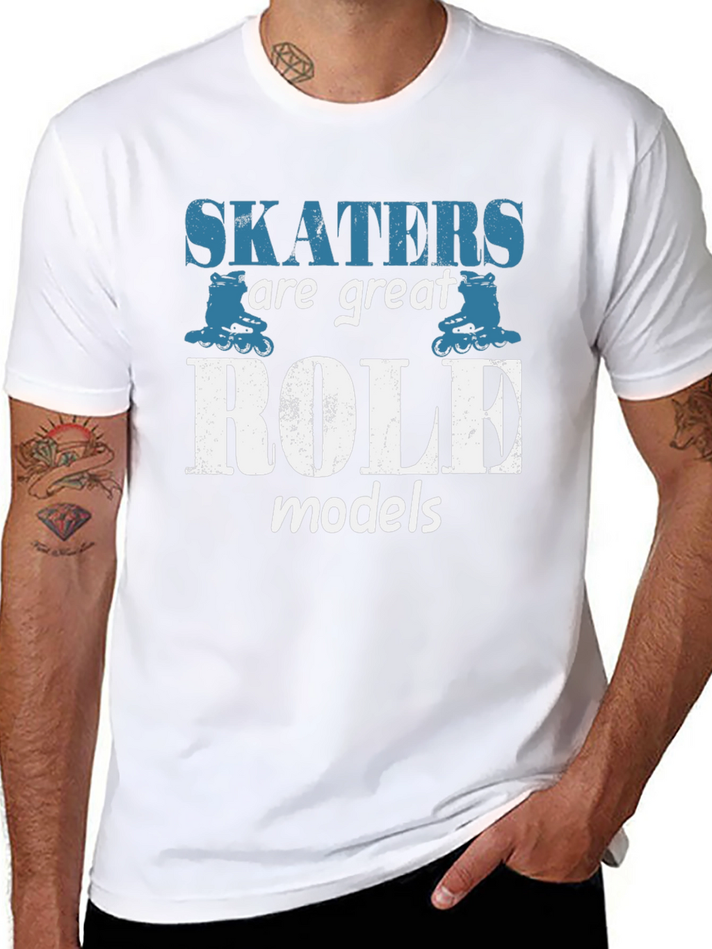 Skaters Are Great Role Models Black T-Shirt