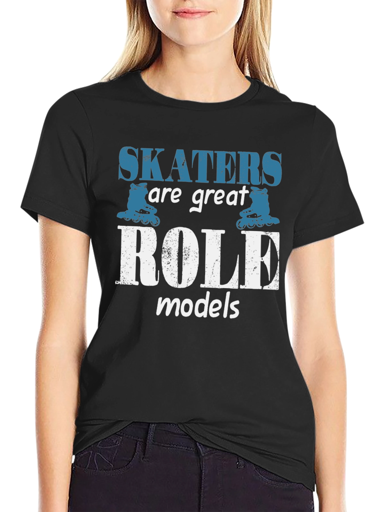 Skaters Are Great Role Models Black T-Shirt