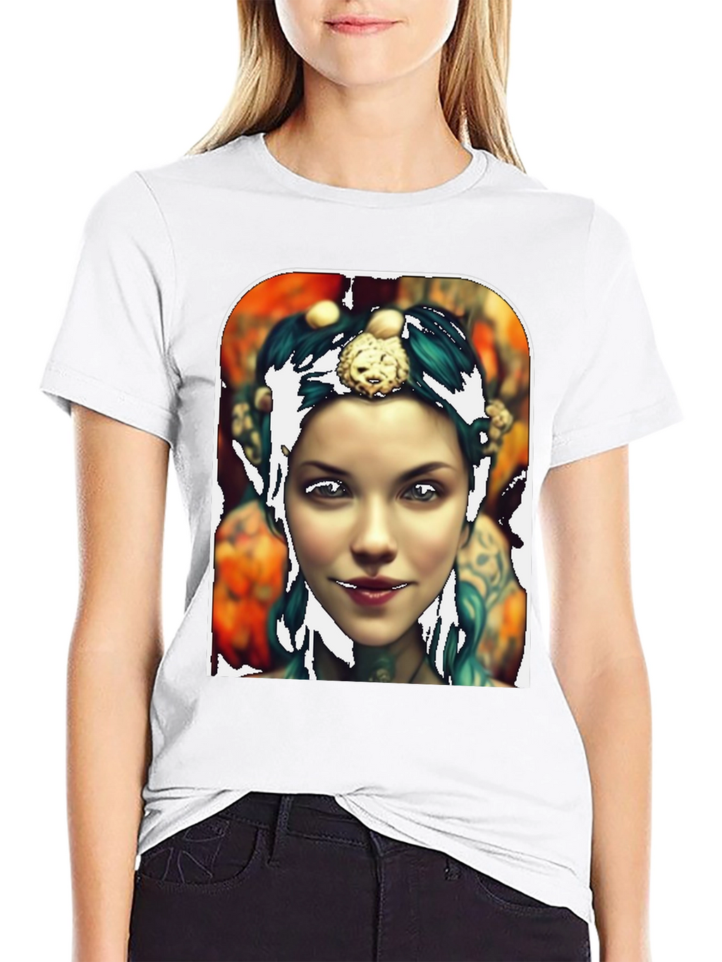 Artistic Portrait Tee - Unique Graphic Print