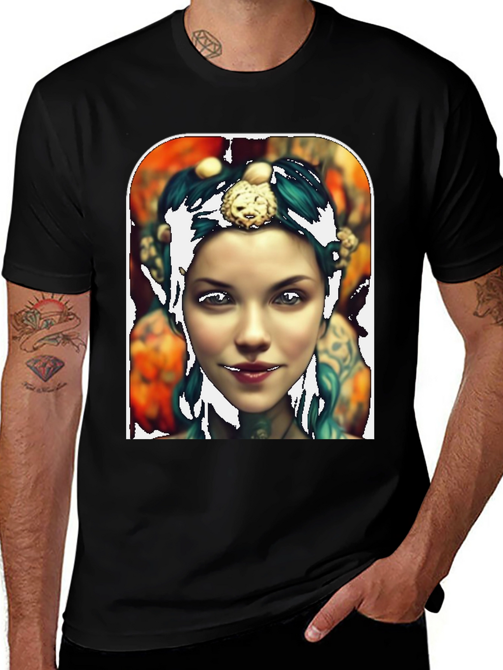 Artistic Portrait Tee - Unique Graphic Print