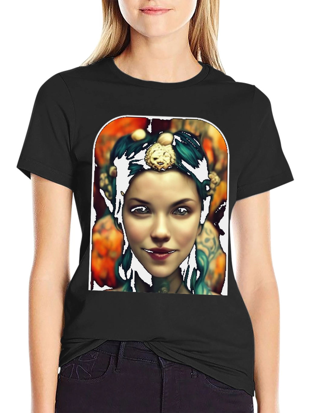 Artistic Portrait Tee - Unique Graphic Print