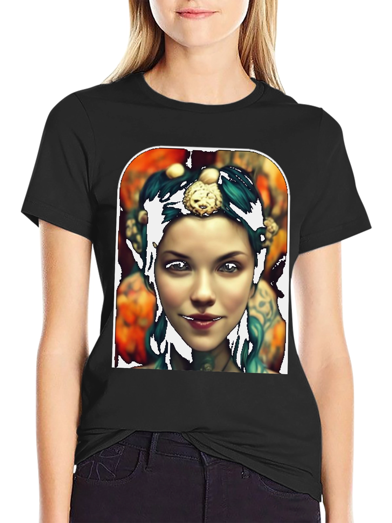 Artistic Portrait Tee - Unique Graphic Print