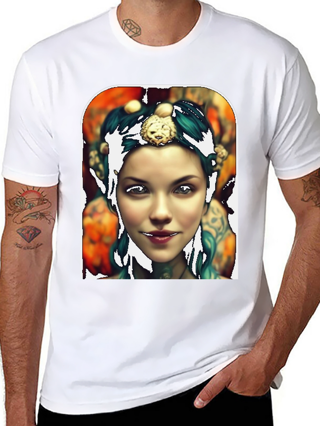 Artistic Portrait Tee - Unique Graphic Print