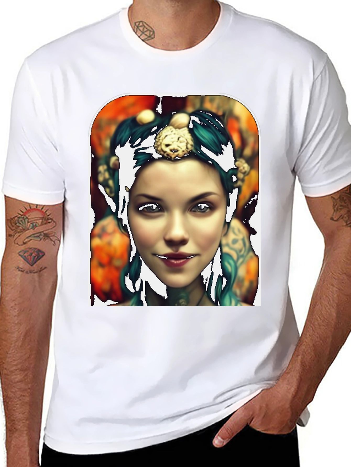 Artistic Portrait Tee - Unique Graphic Print