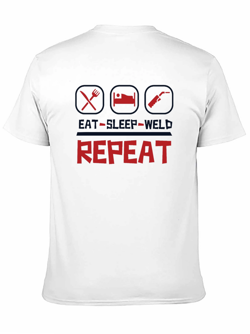 Eat Sleep Weld Repeat T-Shirt - Black