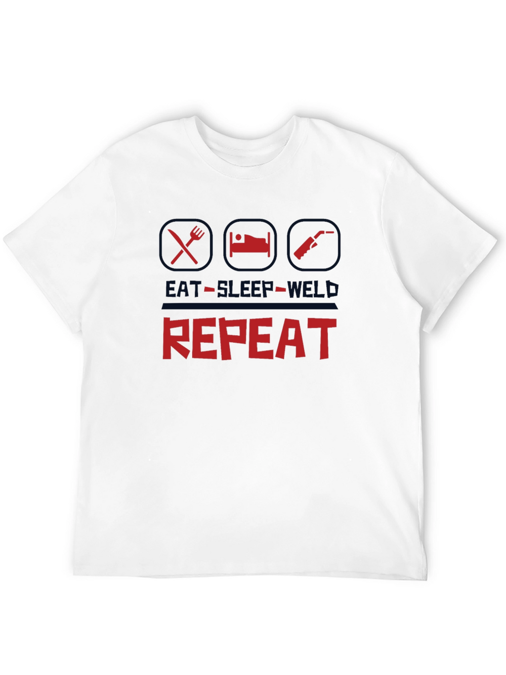 Eat Sleep Weld Repeat T-Shirt - Black