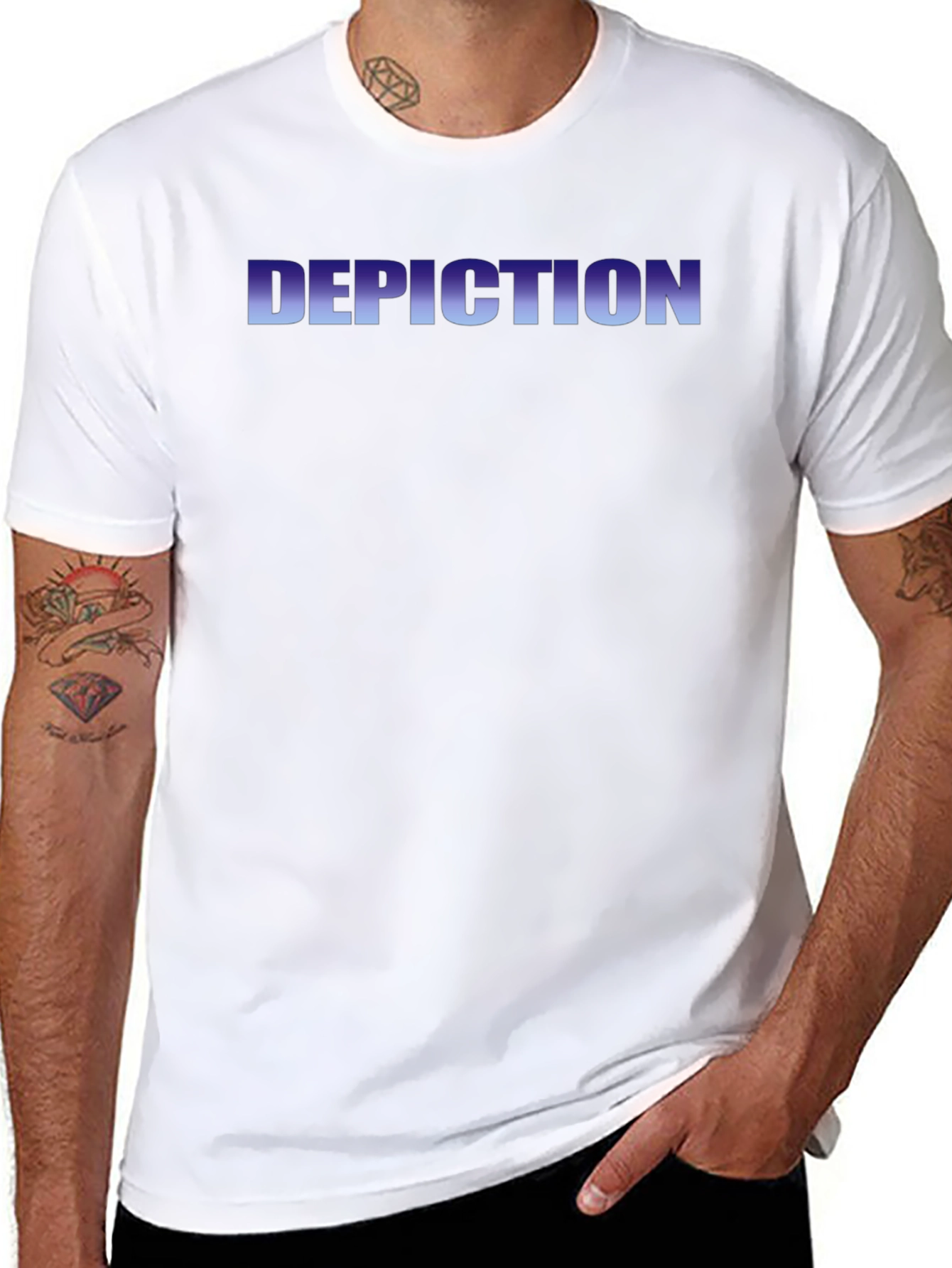 Depiction Graphic Tee - Black Crew Neck T-Shirt