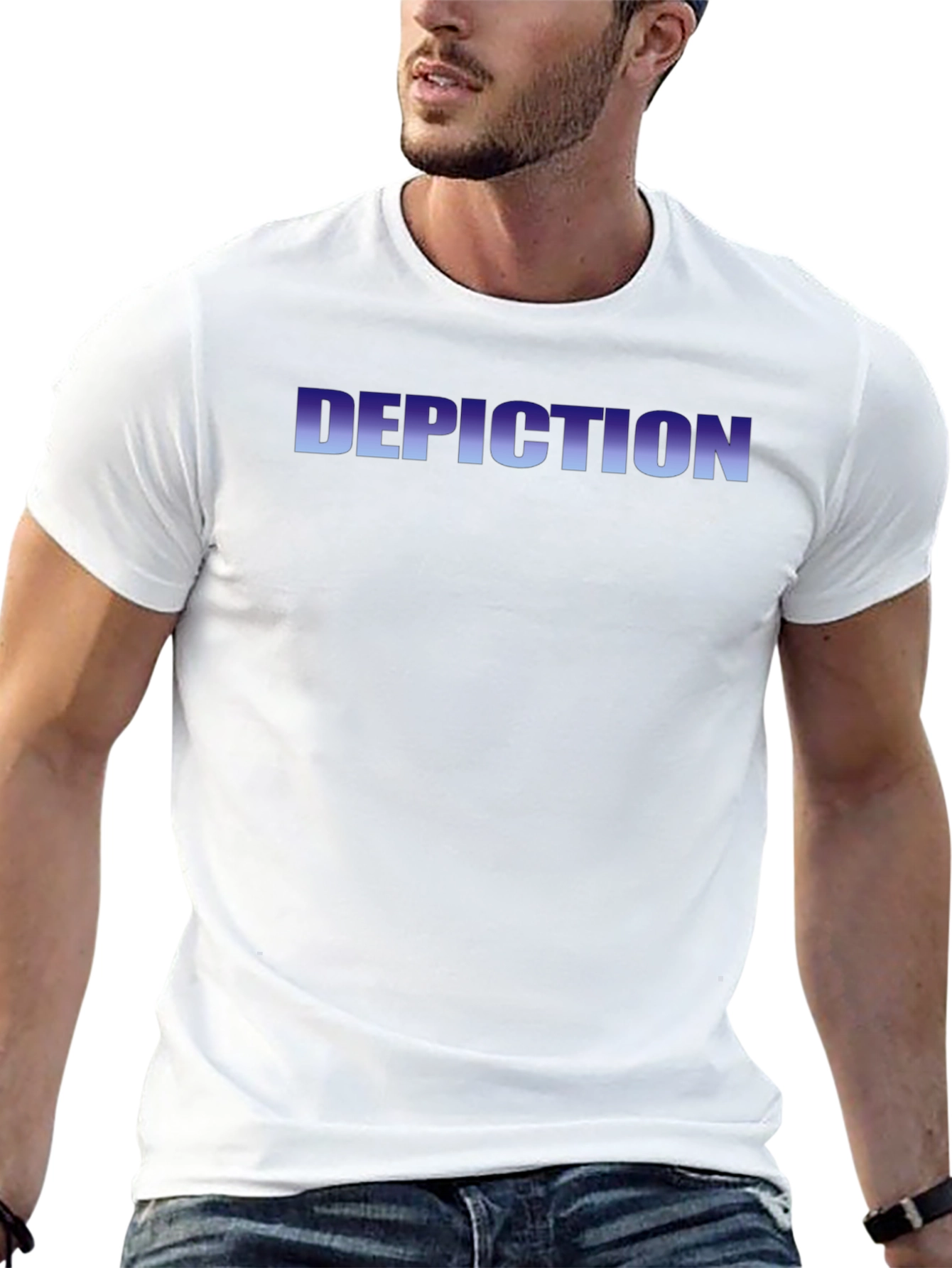 Depiction Graphic Tee - Black Crew Neck T-Shirt