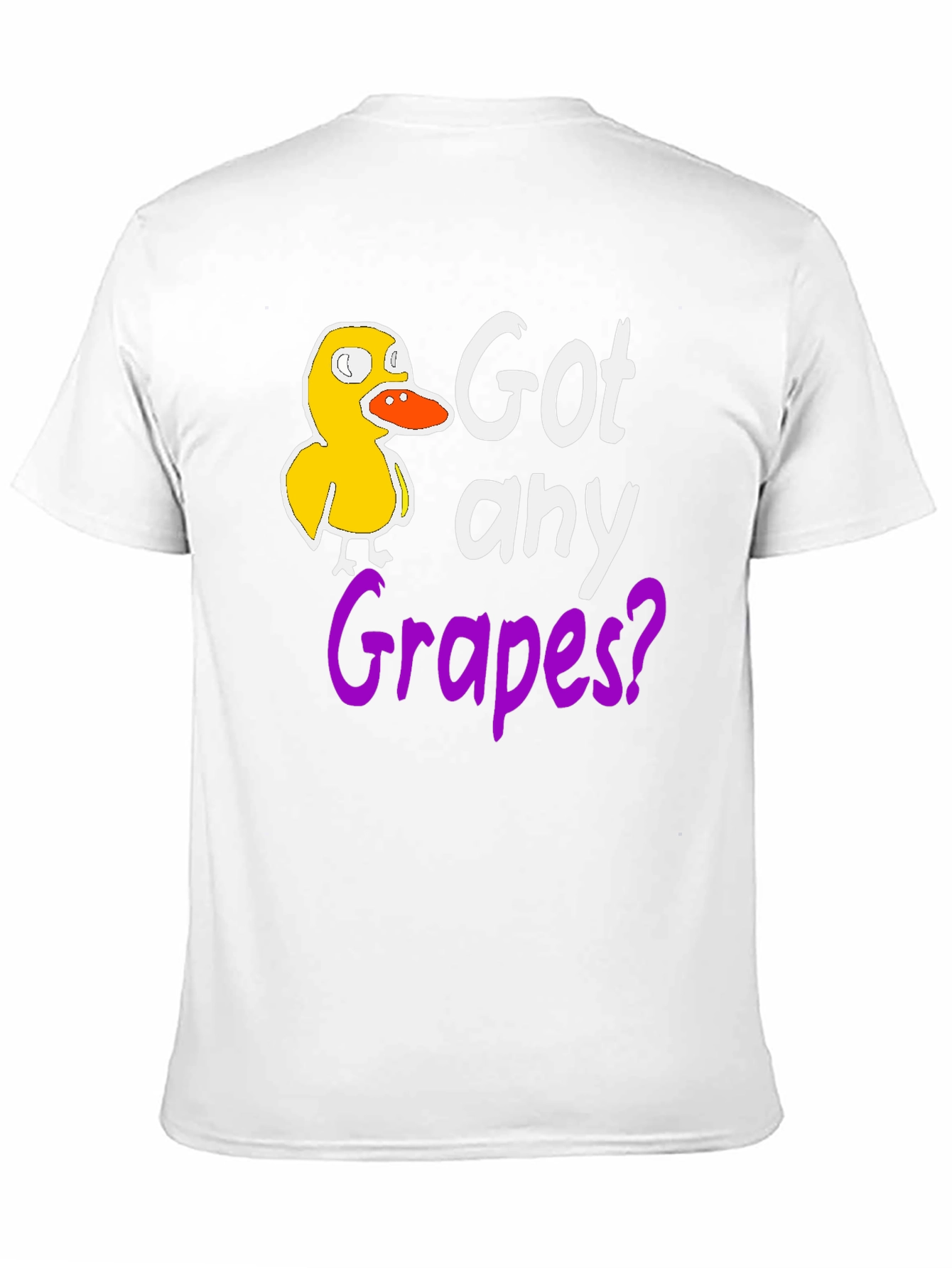 Got Any Grapes? Funny Duck Black T-Shirt