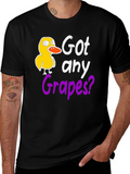 Got Any Grapes? Funny Duck Black T-Shirt