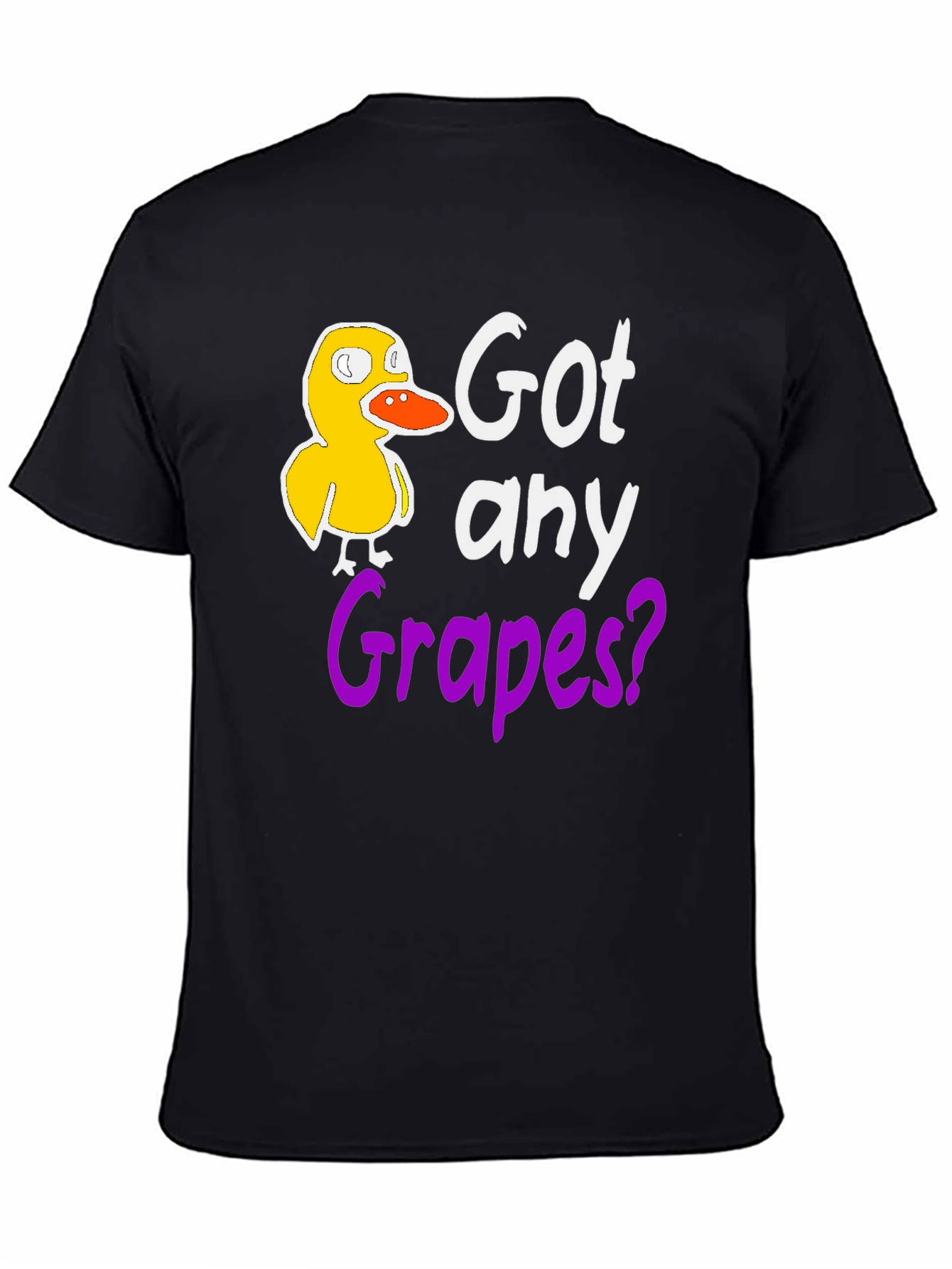 Got Any Grapes? Funny Duck Black T-Shirt