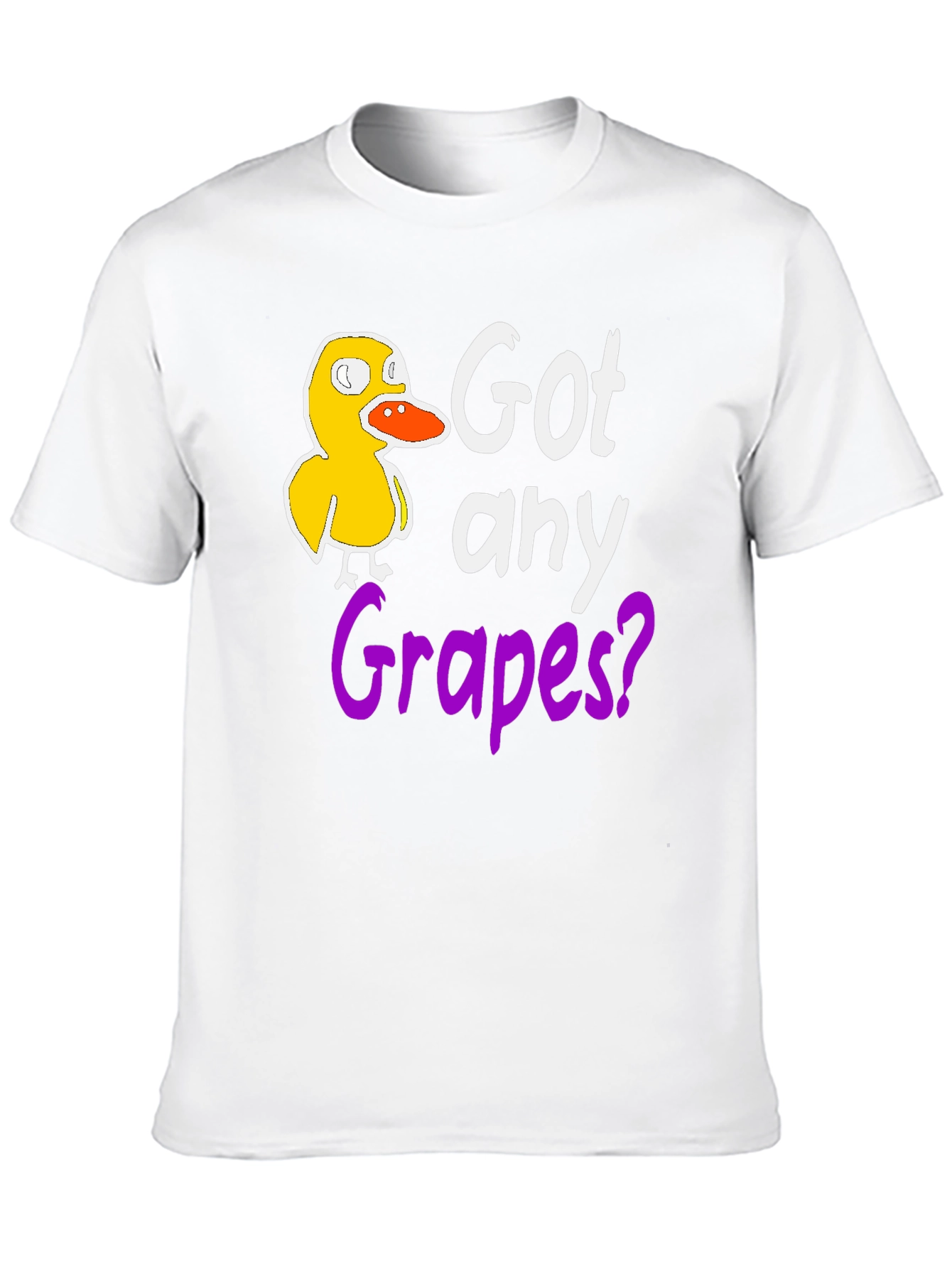 Got Any Grapes? Funny Duck Black T-Shirt