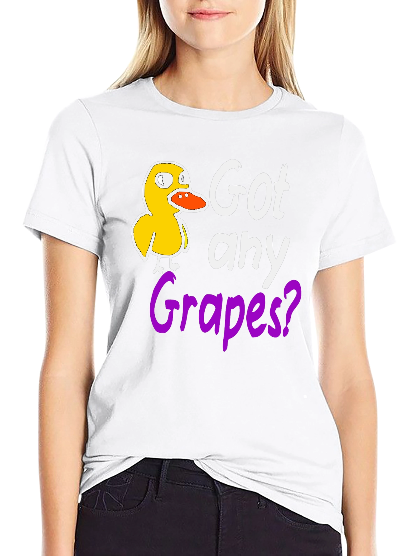 Got Any Grapes? Funny Duck Black T-Shirt