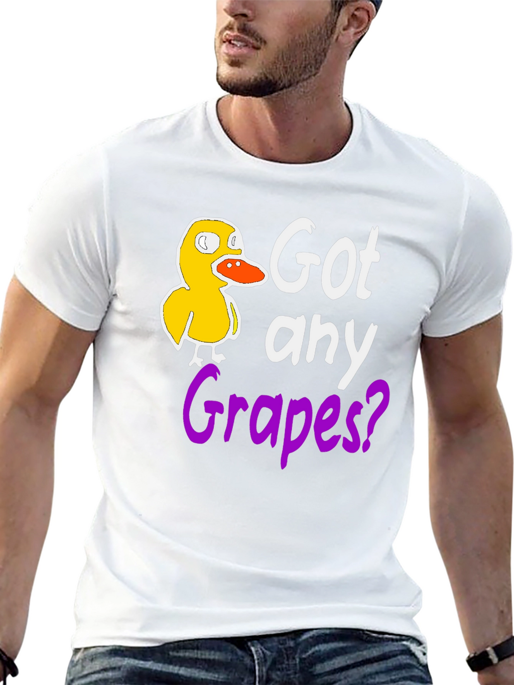 Got Any Grapes? Funny Duck Black T-Shirt