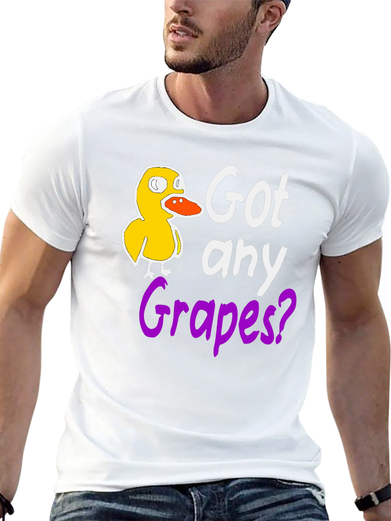 Got Any Grapes? Funny Duck Black T-Shirt