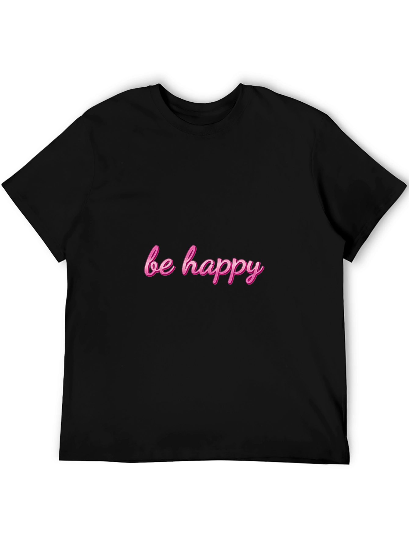 Be Happy Black T-Shirt - Menswear