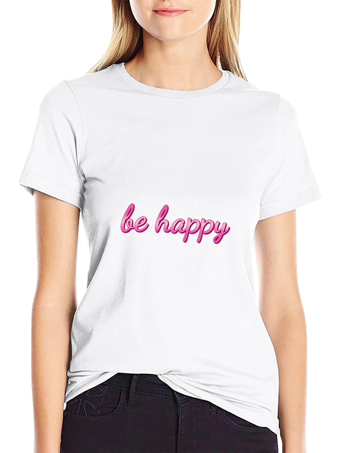 Be Happy Black T-Shirt - Menswear