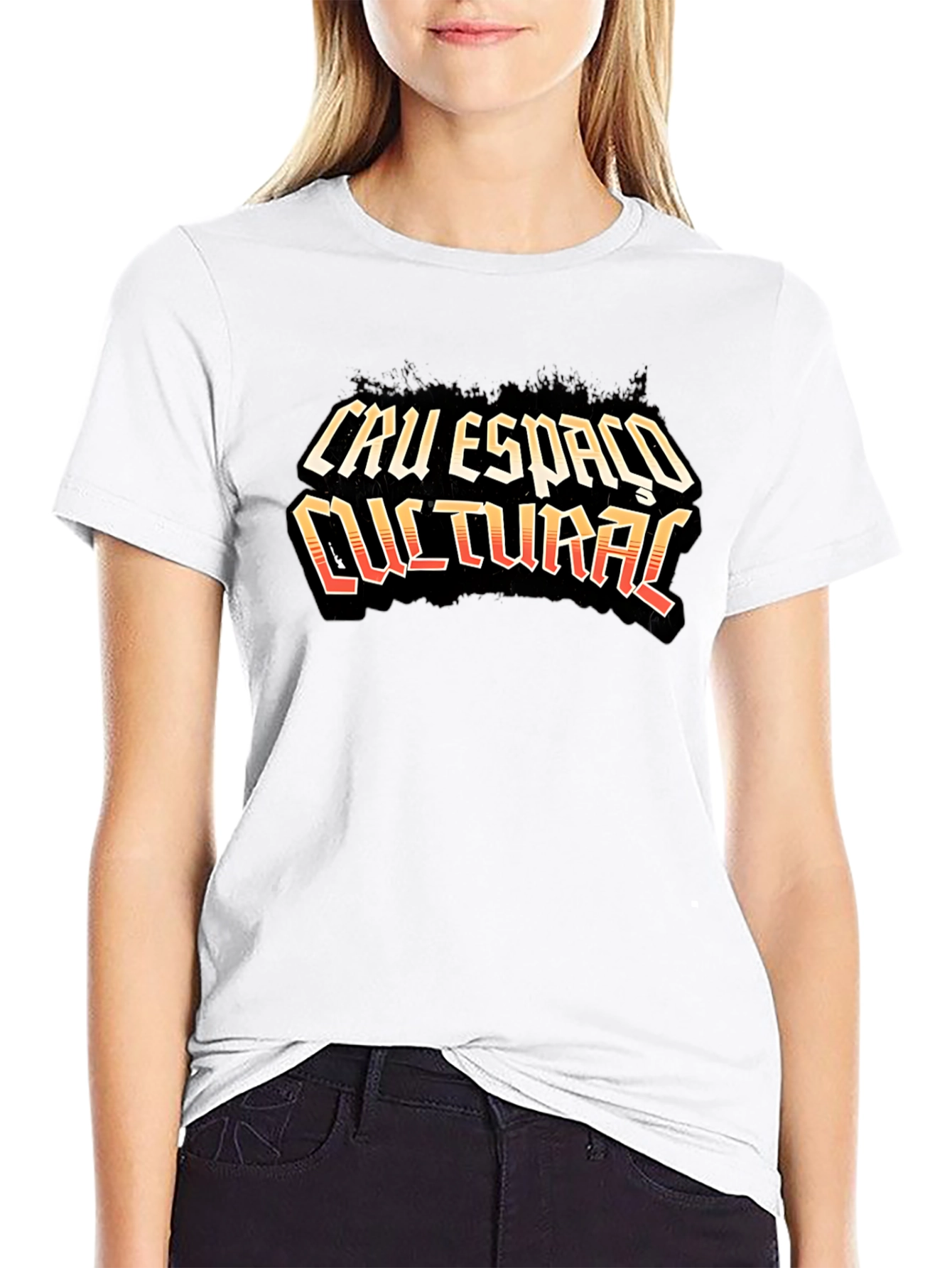 Cau Espaco Cultural Black Graphic T-Shirt
