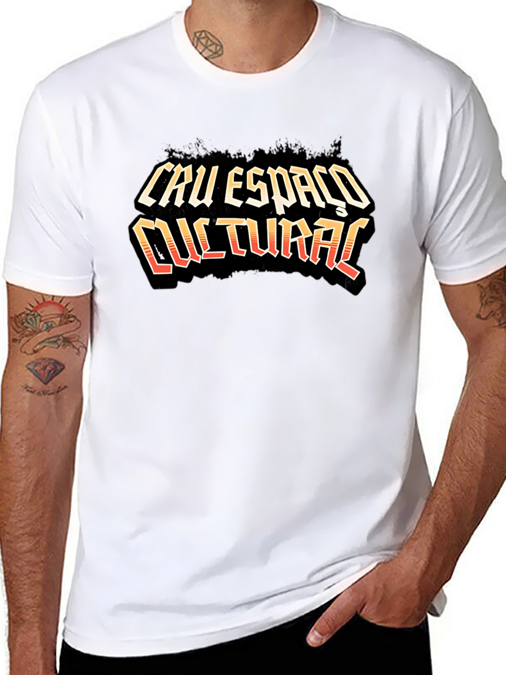 Cau Espaco Cultural Black Graphic T-Shirt