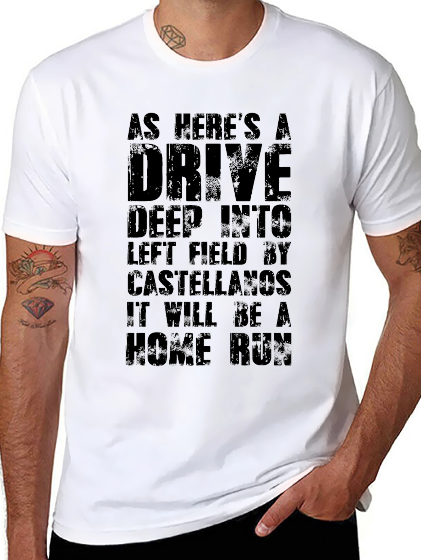 As Heres a Drive Castellanos Black T-Shirt