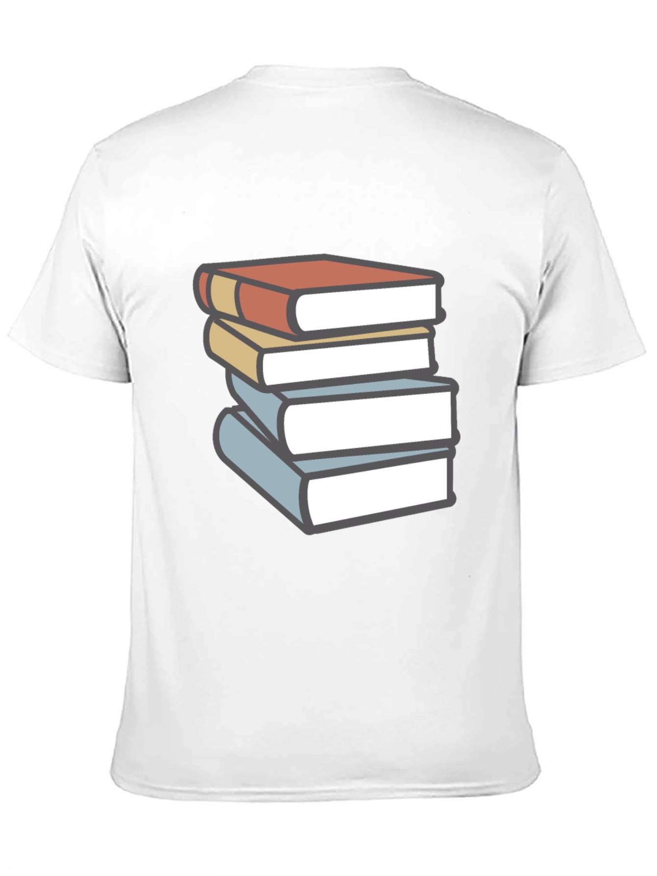 Book Lovers T-Shirt - Stack of Books Graphic Tee