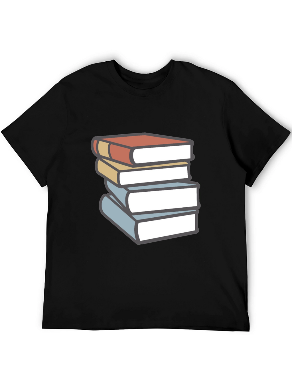 Book Lovers T-Shirt - Stack of Books Graphic Tee