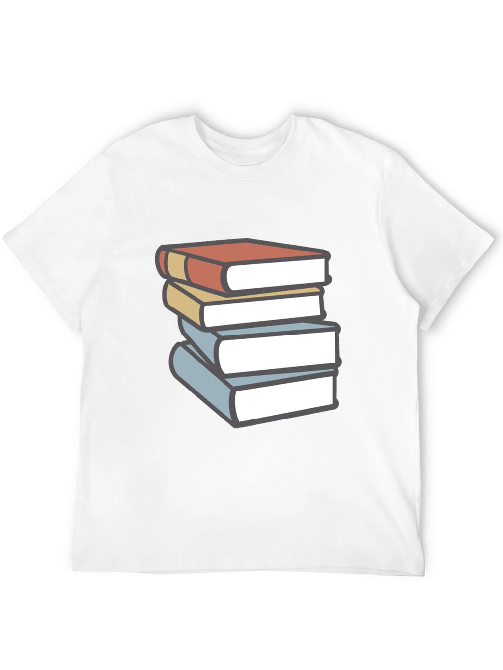 Book Lovers T-Shirt - Stack of Books Graphic Tee